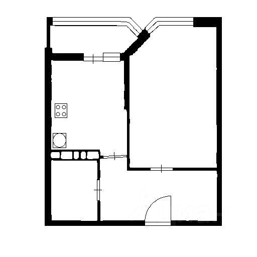 Планировка этой квартиры по данным Циан