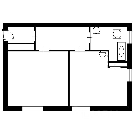 Планировка этой квартиры по данным Циан