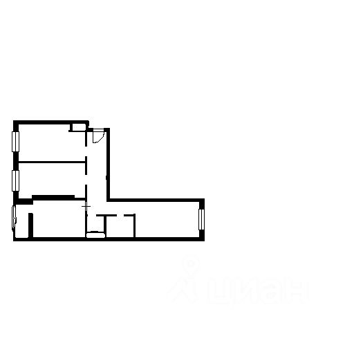 Планировка этой квартиры по данным Циан