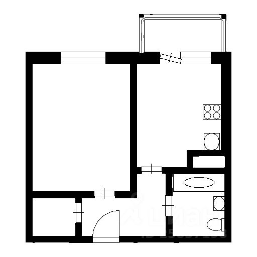 Планировка этой квартиры по данным Циан