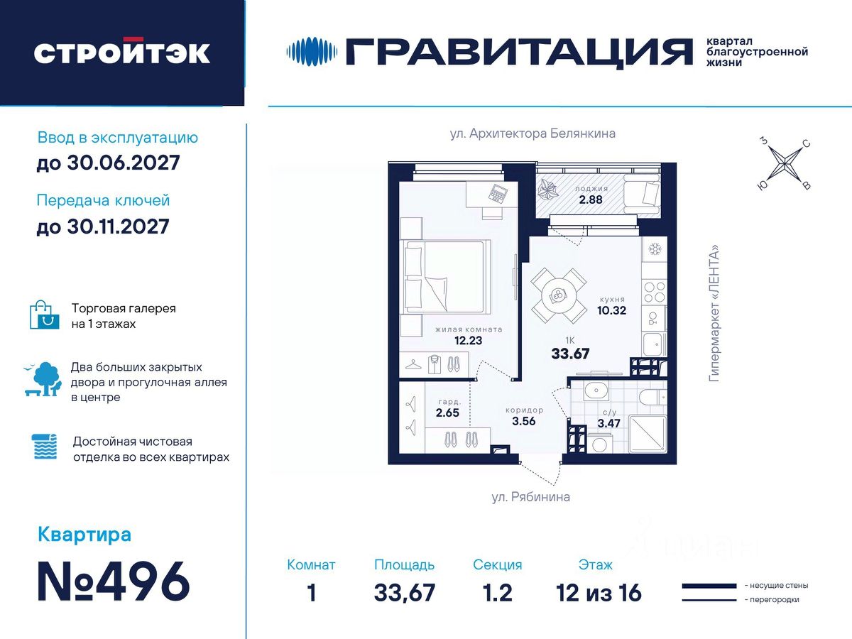 Новостройка, р-н Академический