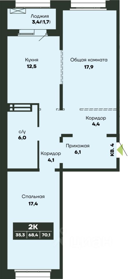 Новостройка, р-н Калининский