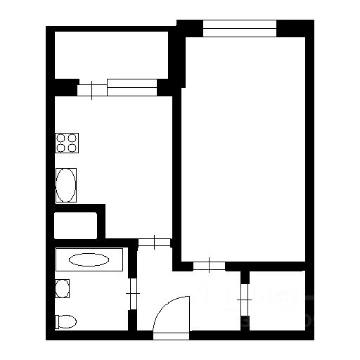 Планировка этой квартиры по данным Циан