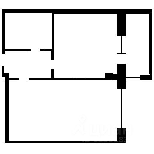 Планировка этой квартиры по данным Циан
