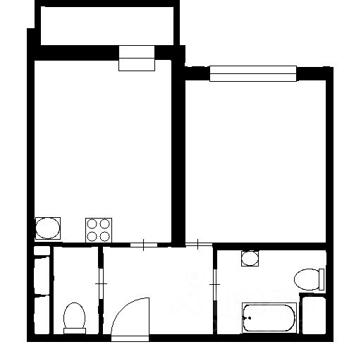 Планировка этой квартиры по данным Циан