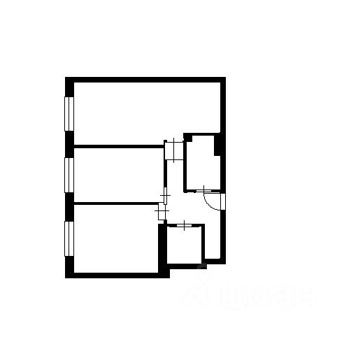 Планировка этой квартиры по данным Циан