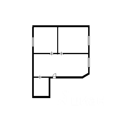 Планировка этой квартиры по данным Циан