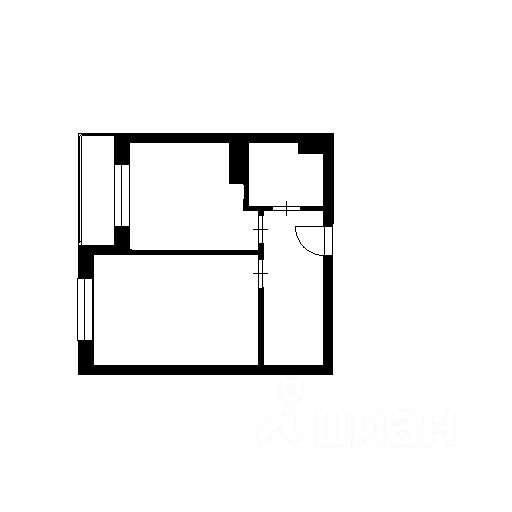 Планировка этой квартиры по данным Циан