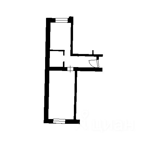 Планировка этой квартиры по данным Циан