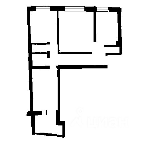 Планировка этой квартиры по данным Циан