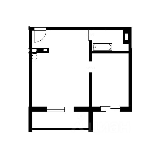 Планировка этой квартиры по данным Циан