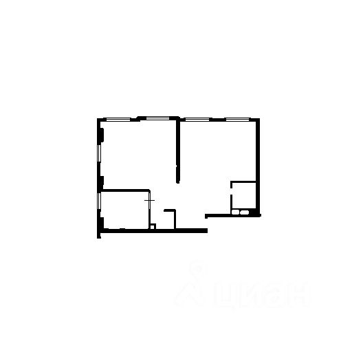 Планировка этой квартиры по данным Циан