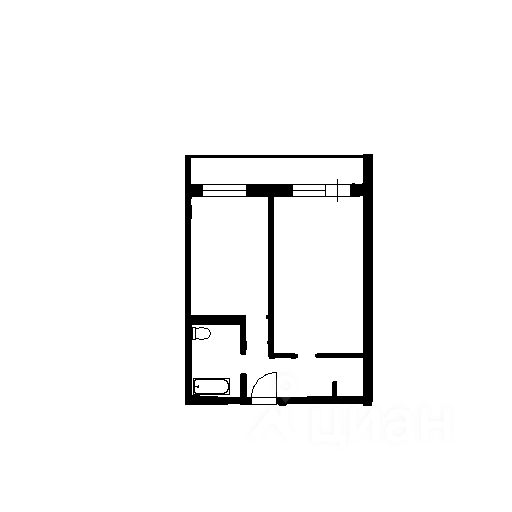Планировка этой квартиры по данным Циан