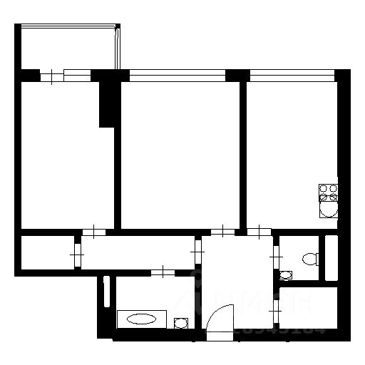 Планировка этой квартиры по данным Циан