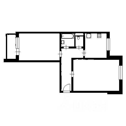 Планировка этой квартиры по данным Циан
