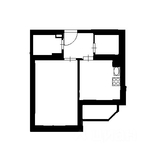 Планировка этой квартиры по данным Циан