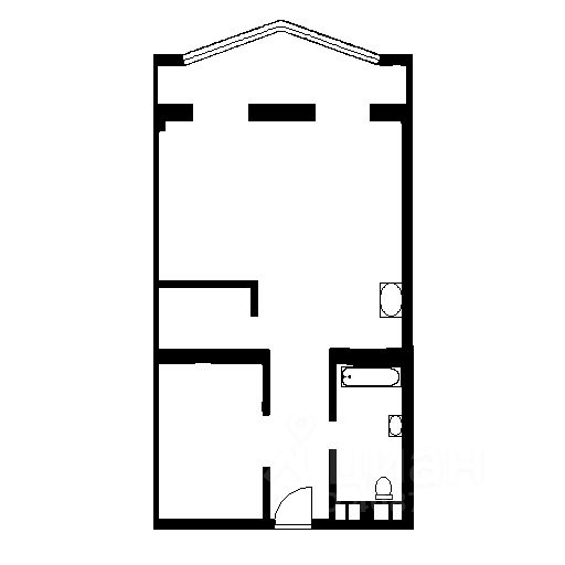 Планировка этой квартиры по данным Циан
