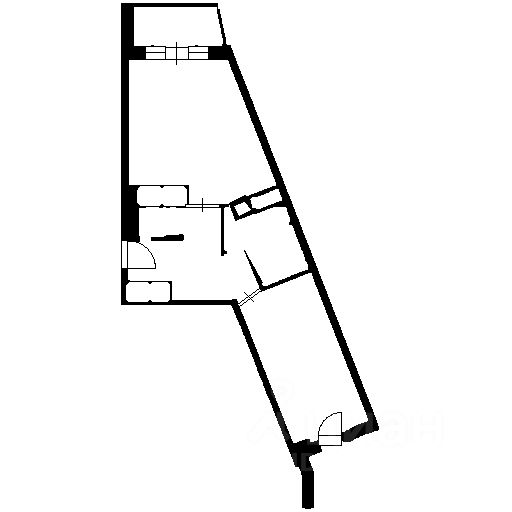Планировка этой квартиры по данным Циан