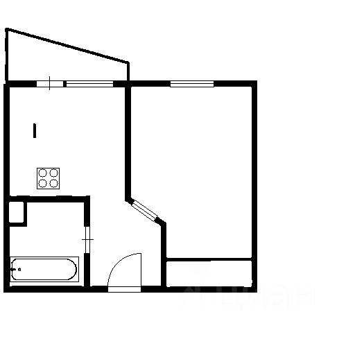 Планировка этой квартиры по данным Циан