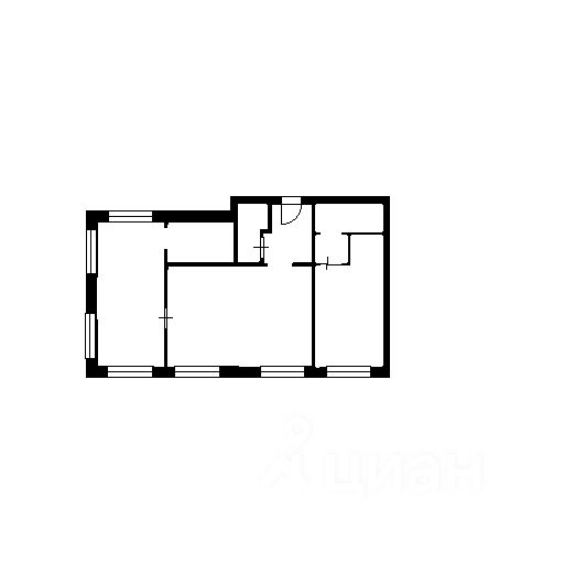 Планировка этой квартиры по данным Циан