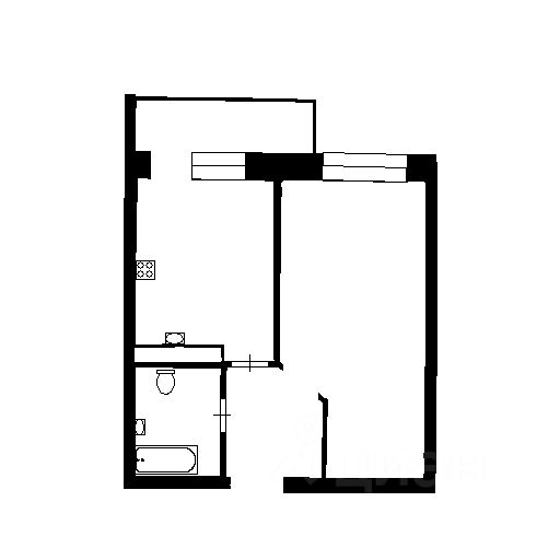Планировка этой квартиры по данным Циан