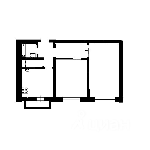Планировка этой квартиры по данным Циан