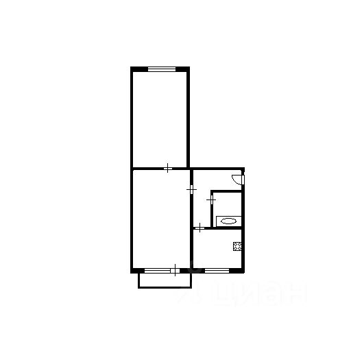 Планировка этой квартиры по данным Циан