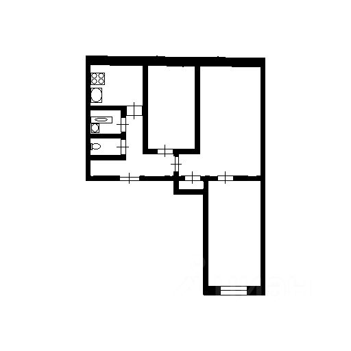 Планировка этой квартиры по данным Циан