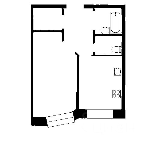 Планировка этой квартиры по данным Циан