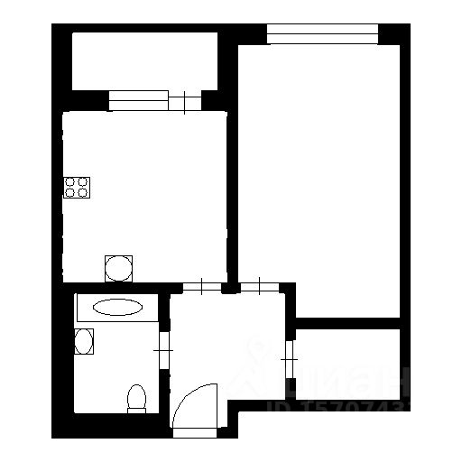 Планировка этой квартиры по данным Циан