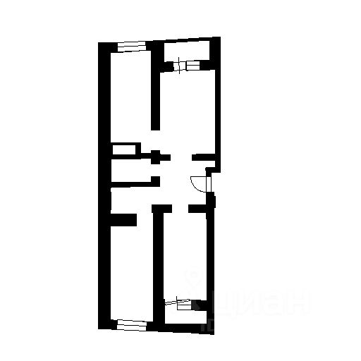 Планировка этой квартиры по данным Циан