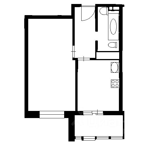 Планировка этой квартиры по данным Циан