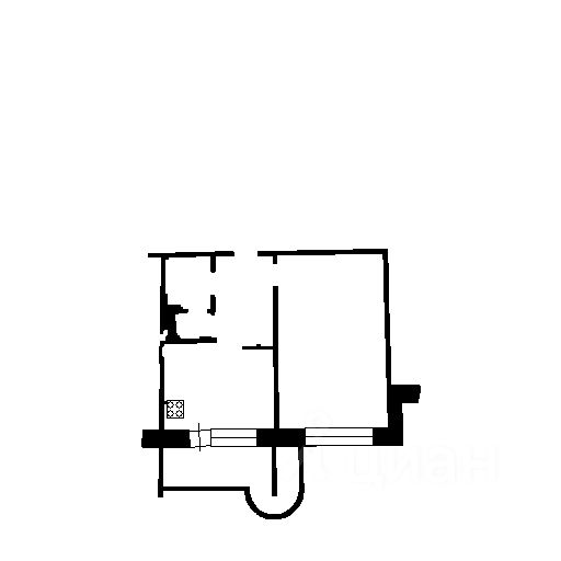 Планировка этой квартиры по данным Циан