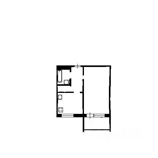 Планировка этой квартиры по данным Циан