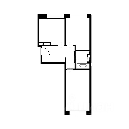Планировка этой квартиры по данным Циан