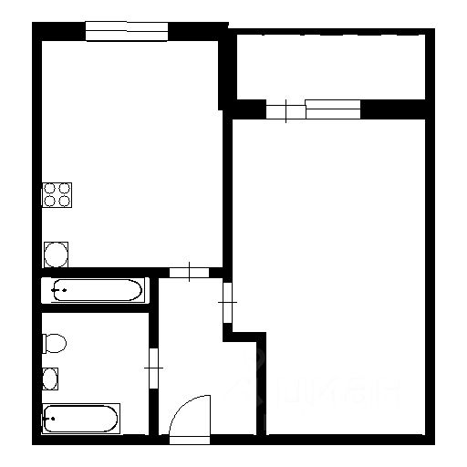 Планировка этой квартиры по данным Циан