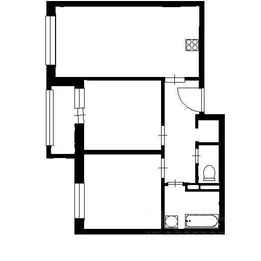 Планировка этой квартиры по данным Циан
