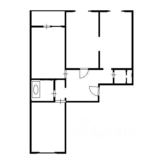 Планировка этой квартиры по данным Циан