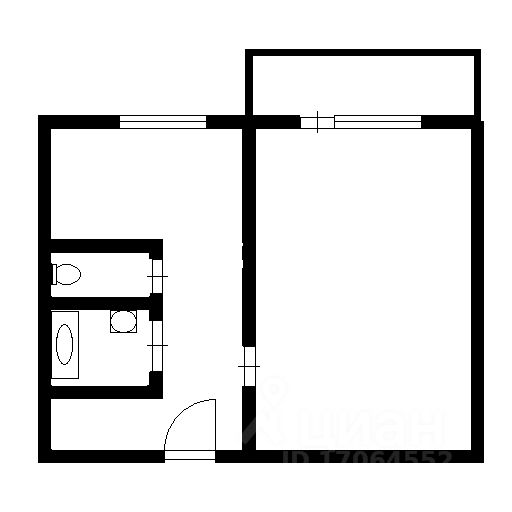 Планировка этой квартиры по данным Циан