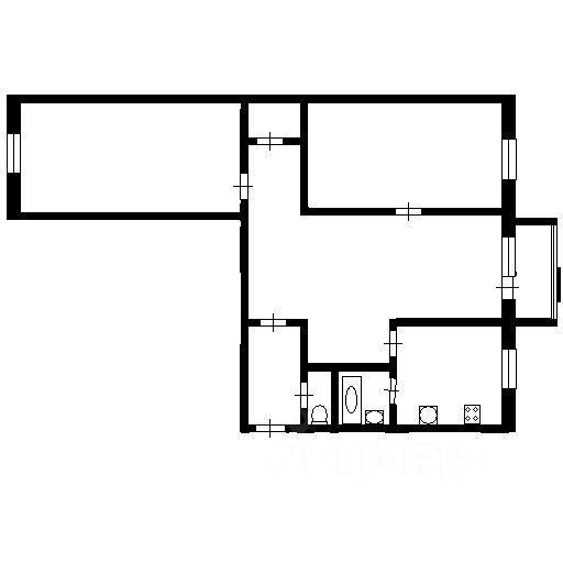 Планировка этой квартиры по данным Циан