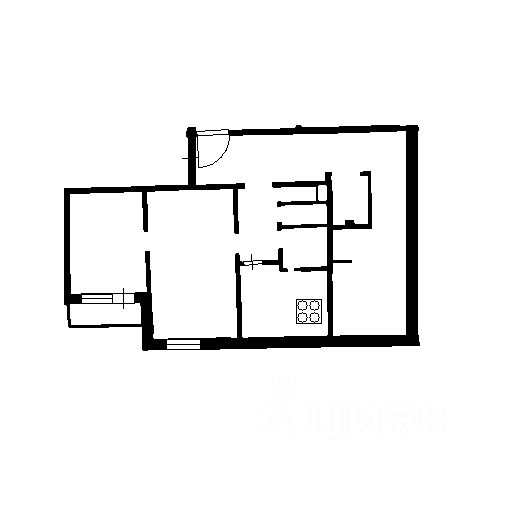 Планировка этой квартиры по данным Циан