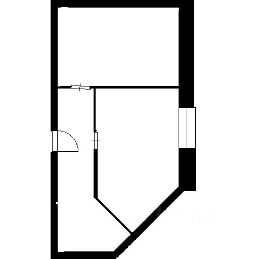 Планировка этой квартиры по данным Циан