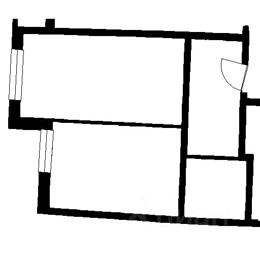 Планировка этой квартиры по данным Циан