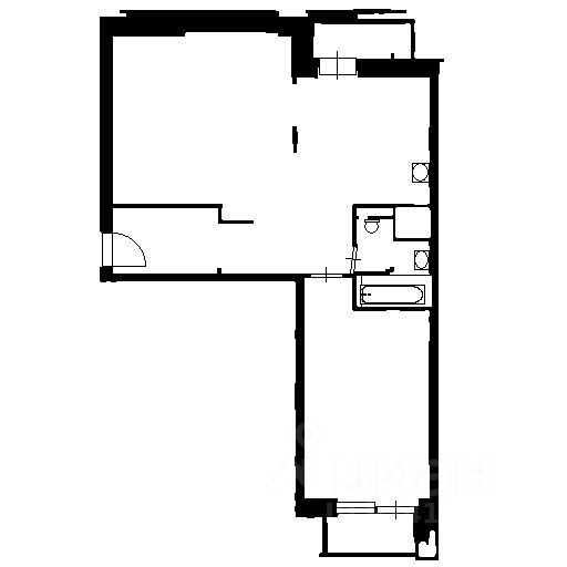 Планировка этой квартиры по данным Циан