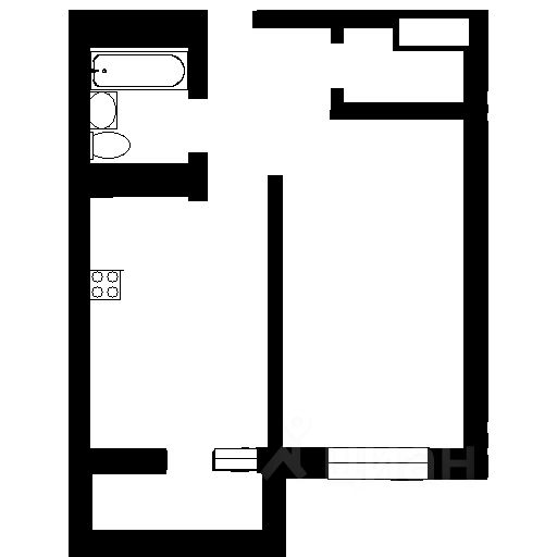 Планировка этой квартиры по данным Циан