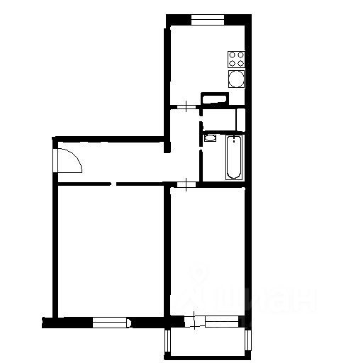 Планировка этой квартиры по данным Циан