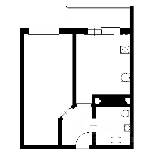 Планировка этой квартиры по данным Циан