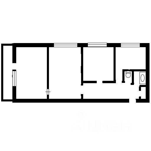 Планировка этой квартиры по данным Циан
