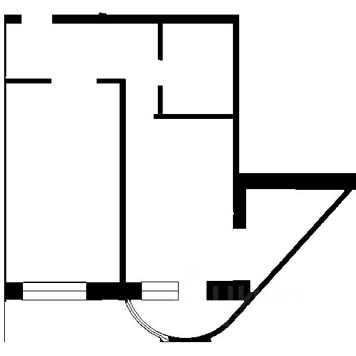 Планировка этой квартиры по данным Циан