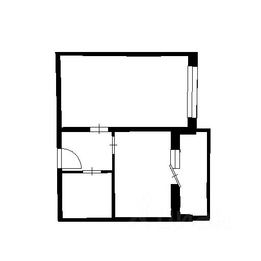 Планировка этой квартиры по данным Циан